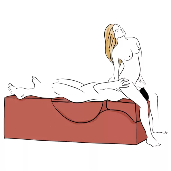 Liberator Aria Flip Chaise - vielseitig kombinierbares Tantra-Sofamöbel - 3-teilig (schwarz)
