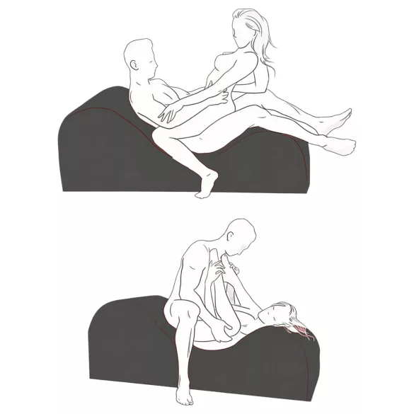 Liberator Aria Flip Chaise - vielseitig kombinierbares Tantra-Sofamöbel - 3-teilig (schwarz)