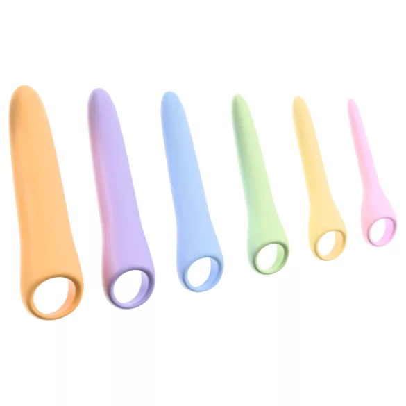 You2Toys Six in a Row 2.0 - 6-teiliges Silikon-Dildo- und Dilator-Set (bunt)