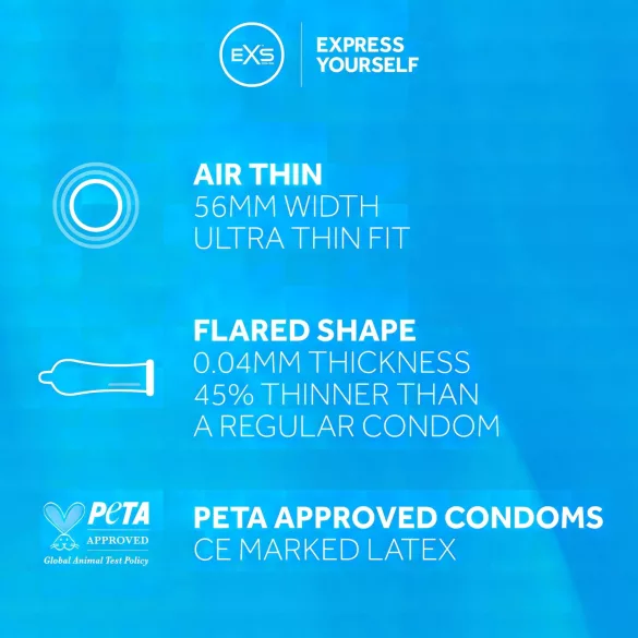 EXS Air Thin - ultradünne Latexkondome (12 Stück)