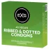 EXS Ribbed & Dotted - geripptes, genopptes Kondom (48 Stk.)