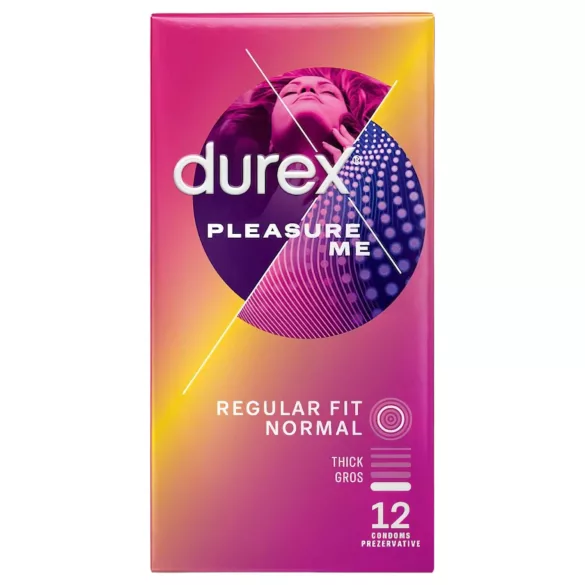 Durex Pleasure Me - gerippt-gepunktetes Kondom (12 Stk)
