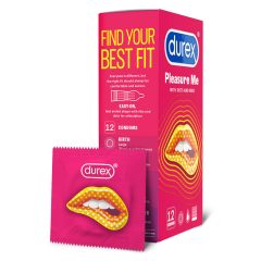   Durex Emoji PleasureMe - gerippt-gepunktetes Kondom (12 Stk.)