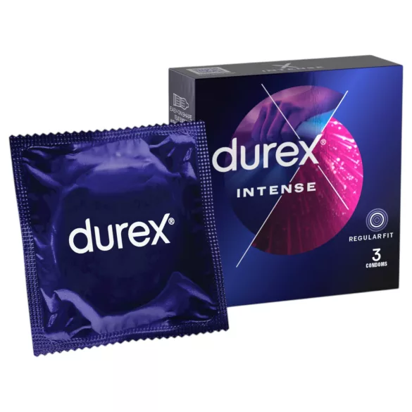 Durex Intense - geripptes und genopptes Kondom (3 Stk.)