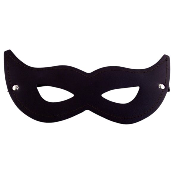 Rouge - Echte Leder Augenmaske Offen (schwarz)