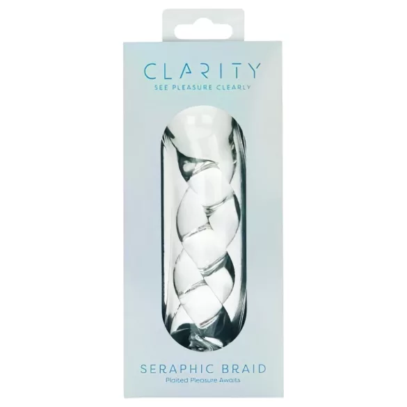 Clarity - Glasdildo mit Flechtmuster (transparent)
