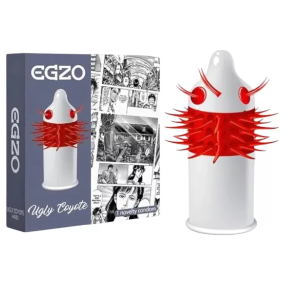Egzo Ugly Coyote – Langnoppen-Kondom (1 Stück)