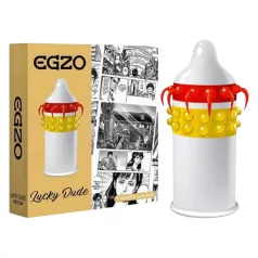   Egzo Lucky Dude - gepunktetes, tentakelartiges Kondom (1 Stk)