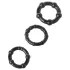 Lonely Stay Hard - Penisring Set - Schwarz (3-teilig)