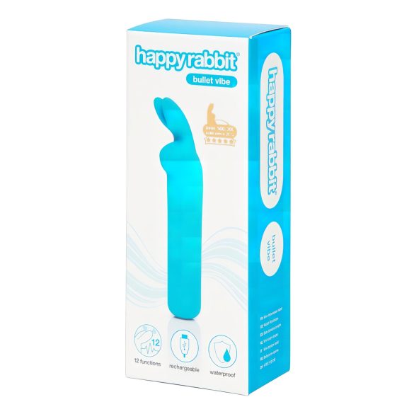 Happyrabbit Bullet - Akku-Aufladbarer Hasen-Ohr Vibrator (Blau)