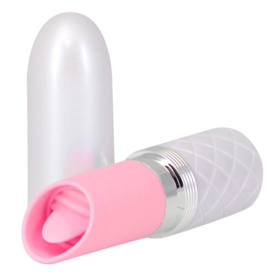 Pillow Talk Lusty - akkubetrieben, Zungen-Lippenstift-Vibrator (pink)