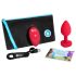 b-vibe Herz - Akku Funk Anusvibrator (rot)