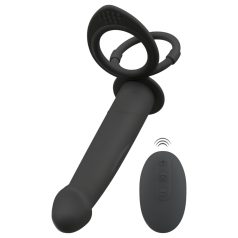 Black Velvet Double F - Analdildo zum Umschnallen (schwarz)