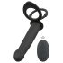 Black Velvet Double F - Analdildo mit Gurt (schwarz)