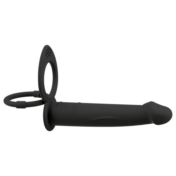 Black Velvet Double F - Analdildo zum Umschnallen (schwarz)