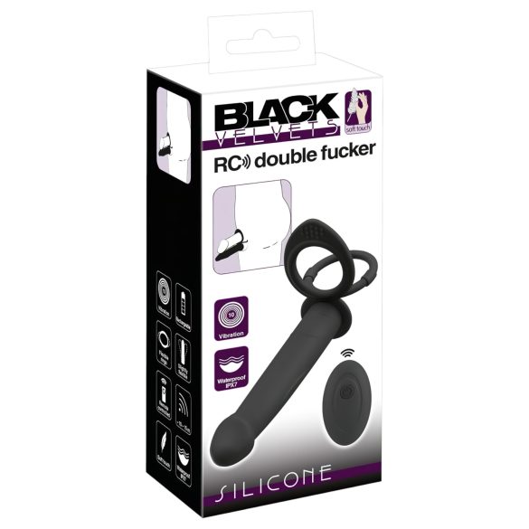 Black Velvet Double F - Analdildo zum Umschnallen (schwarz)