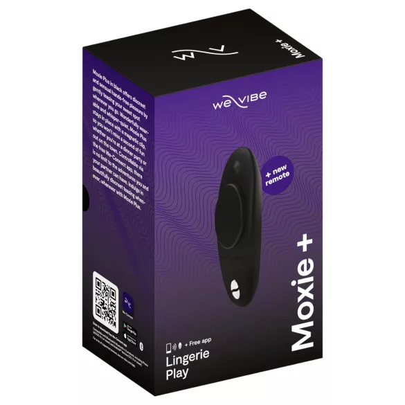 We-Vibe Moxie+ - tragbarer Klitorisstimulator mit App- und Fernbedienung (schwarz)