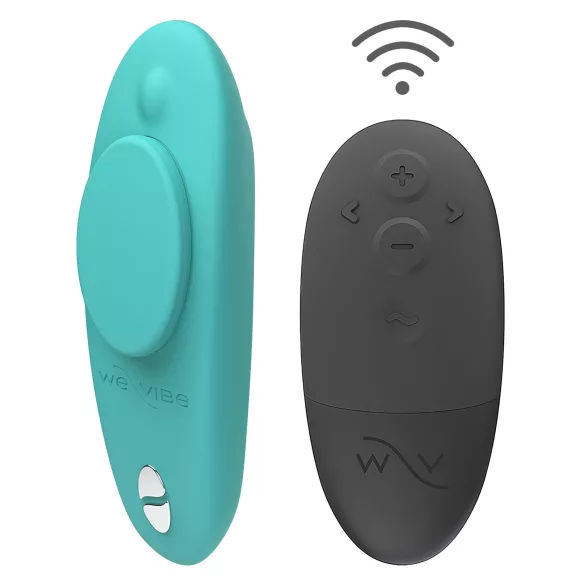 We-Vibe Moxie+ - tragbarer Klitorisvibrator mit App- und Fernbedienung (türkis)