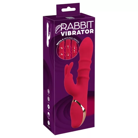You2Toys Rabbit - Beweglicher Ringvibrator (Rot)