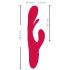 Smile - Klitoris- & Zungenvibrator mit Arm (Rot)