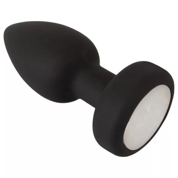 ANOS - leuchtender, vibrierender Analplug (schwarz)