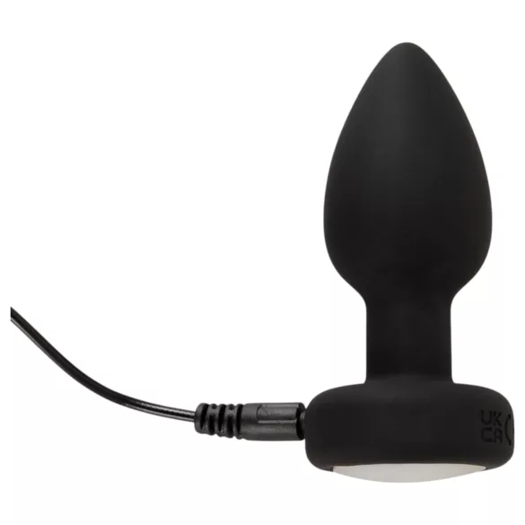 ANOS - leuchtender, vibrierender Analplug (schwarz)