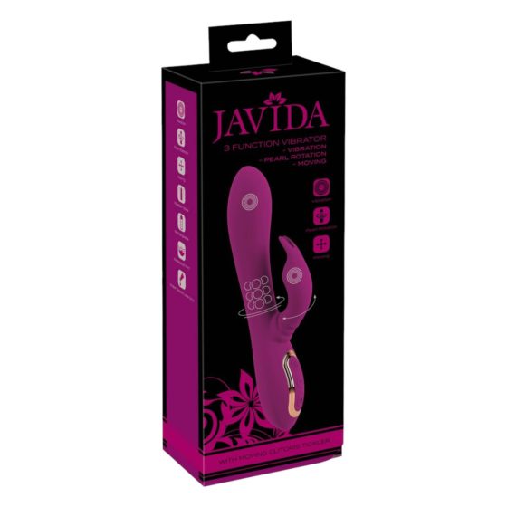 Javida - 3in1 Perlen-Rotationsvibrator (lila)