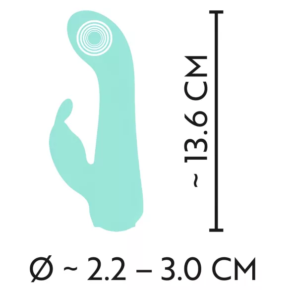 Cuties Mini 4 - Akku, wasserdichter Hasenvibrator (grün)
