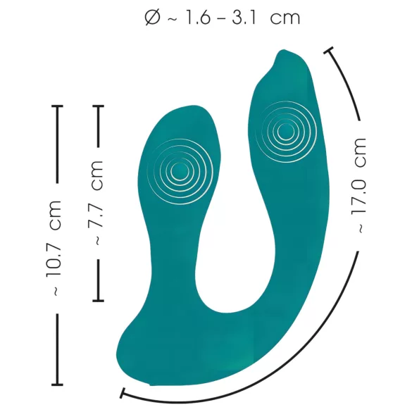 SMILE Hands-free - tragbarer, aufsetzbarer Vibrator (türkis)