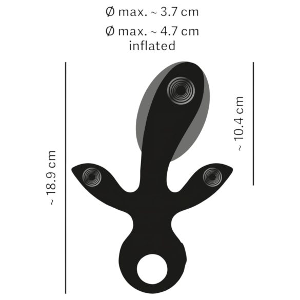 Eternal - Aufblasbarer Dreifach-Vibrator (schwarz)