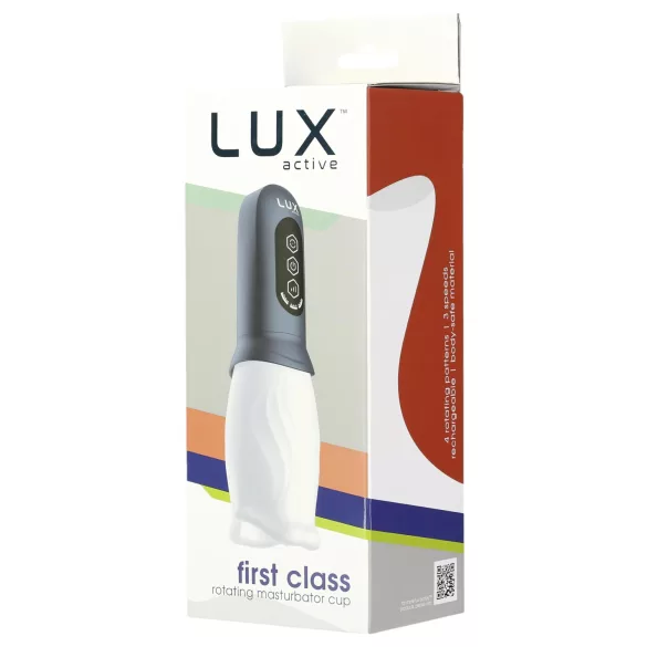 LUX Active First Class - Drehkopf-Masturbator (weiß-grau)