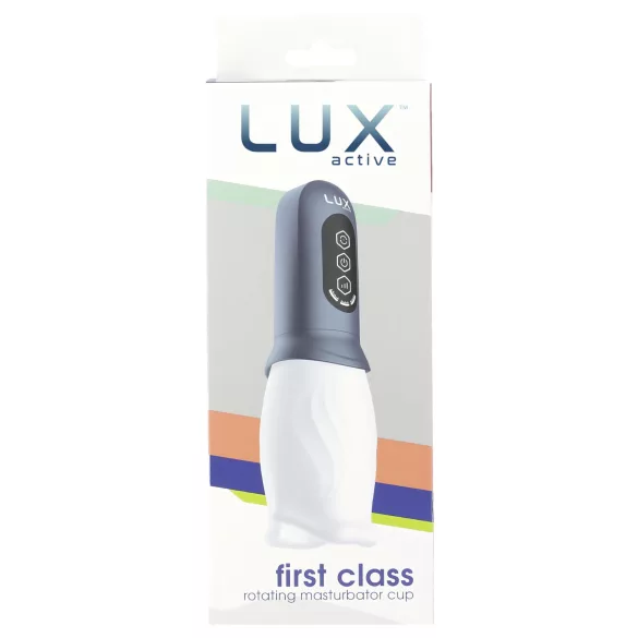 LUX Active First Class - Drehkopf-Masturbator (weiß-grau)