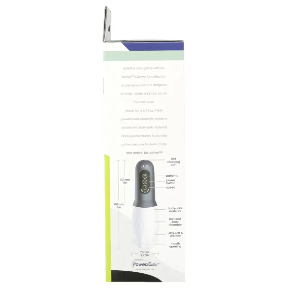 LUX Active First Class - Drehkopf-Masturbator (weiß-grau)