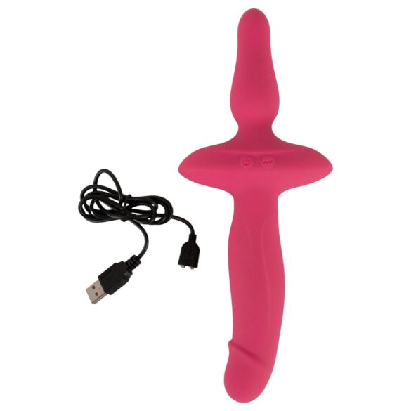 Couples Choice - 2in1 Vibrator und Analplug (pink)