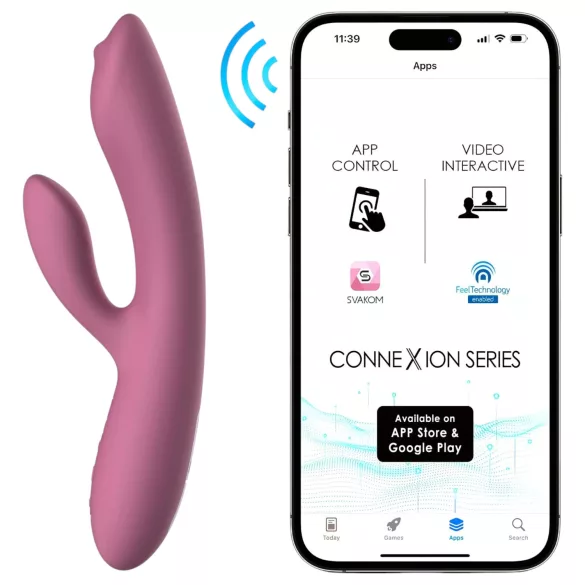 Svakom Trysta Neo - Vibrovibrator mit Klitorisarm (Rosa)