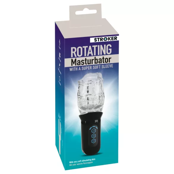 Stroker - vibrierender, rotierender Masturbator (transparent)