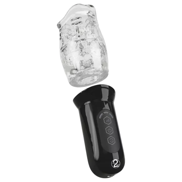 Stroker - vibrierender, rotierender Masturbator (transparent)