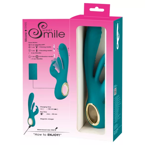 Smile - Stoß- und G-Punkt-Vibrator mit Klitorisstimulator (Grün)