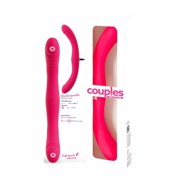 Paare Wahl - doppelendiger Vibrator (pink)
