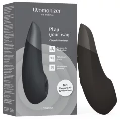   Womanizer Enhance 2in1 Druckwellen‑Klitorisstimulator + Vibrator (schwarz)