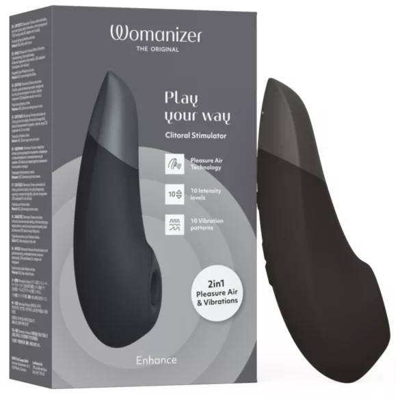Womanizer Enhance 2in1 Druckwellen‑Klitorisstimulator + Vibrator (schwarz)