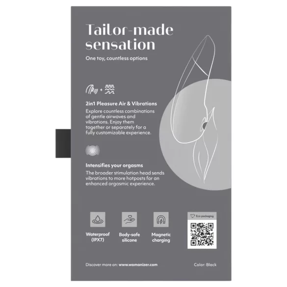 Womanizer Enhance 2in1 Druckwellen‑Klitorisstimulator + Vibrator (schwarz)