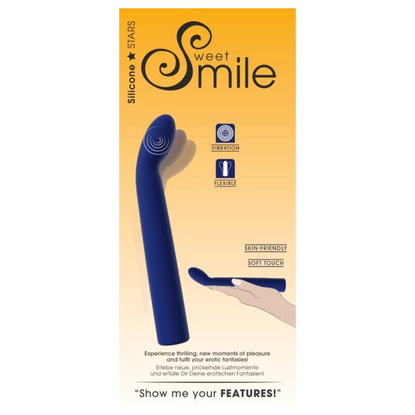 Smile - gebogener G-Punkt Vibrator (blau)