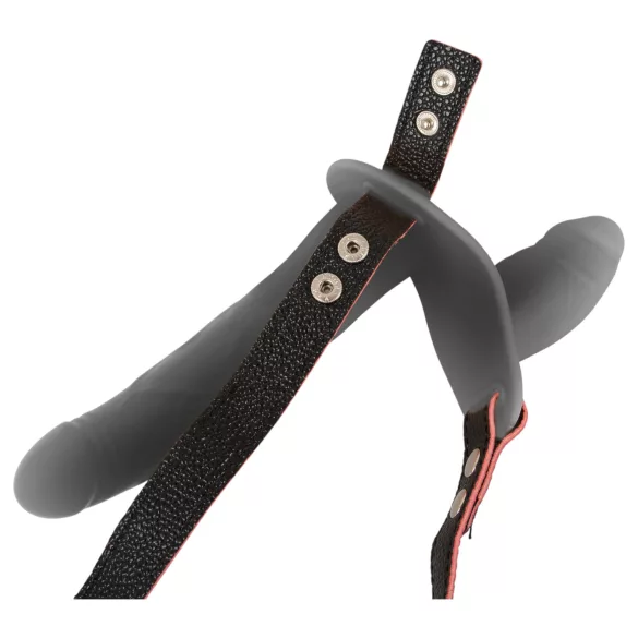 You2Toys - ferngesteuerter doppelt umschnallbarer Vibrator (schwarz)
