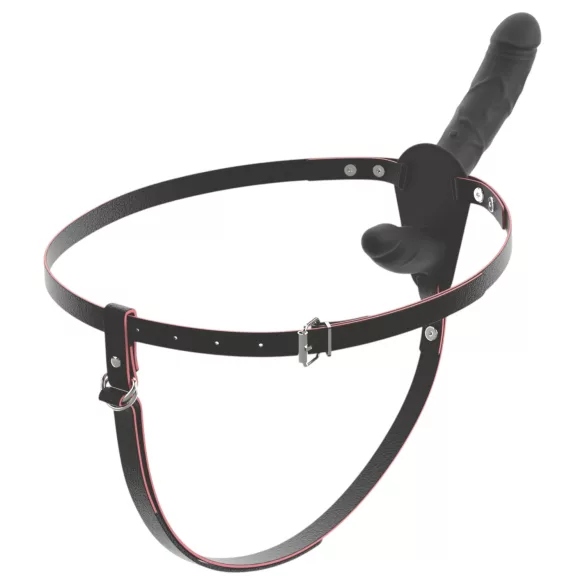 You2Toys - ferngesteuerter doppelt umschnallbarer Vibrator (schwarz)