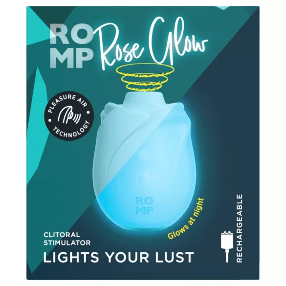 ROMP Rose Glow - luftwellenvibrator für den Kitzler (blau)