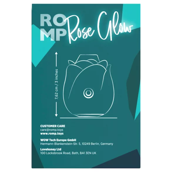 ROMP Rose Glow - luftwellenvibrator für den Kitzler (blau)