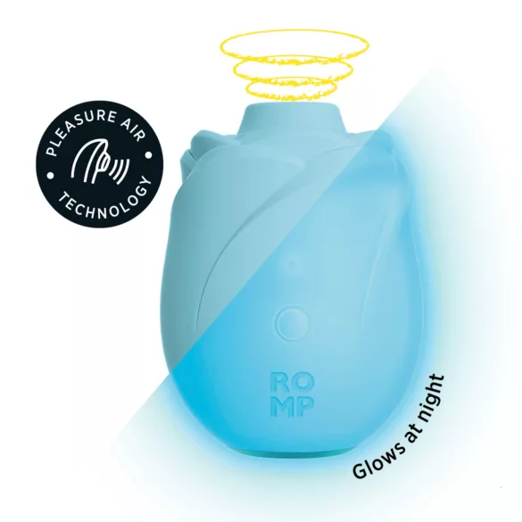 ROMP Rose Glow - luftwellenvibrator für den Kitzler (blau)