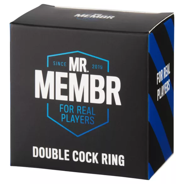 MR.MEMBR - Doppel-Penis- und Hodensring (schwarz)
