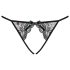 Obsessive Miamor - Netzspitze Damen-Slip mit offenem Design (Schwarz) - L/XL